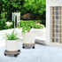 1 11 inch Pc Plant Caddy with Lockable Wheels, Drainage & Self-watering Design, Movable Wheeled Round Planter Stand