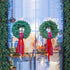 VIS'V Wreath Hanger, Large Suction Cup Wreath Hooks, Heavy Duty, 22 LB Capacity, Clear, 4 Pcs