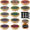 Yaomiao 12 Pieces Yogurt Jar Lids Set, Reusable Bamboo Mandala Pattern Lids with
