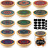 Yaomiao 12 Pieces Yogurt Jar Lids Set, Reusable Bamboo Mandala Pattern Lids with