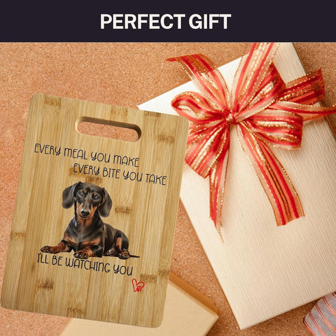Dachshund Cutting Board and Stickers - Unique Gifts for Dachshund Lovers by Leann Michael