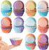 Mini Cupcake Paper Liner, 600pcs Gradient Pastel Baking Cups, Purple Blue Orange Cake Wrap Supplies