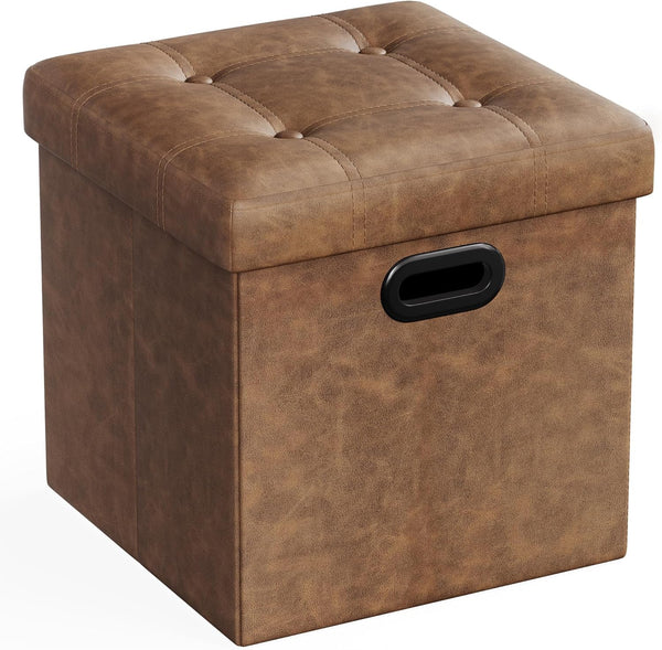 SONGMICS Mazie Collection - 15 Inches Ottoman with Storage, Footstool, Storage Ottoman
