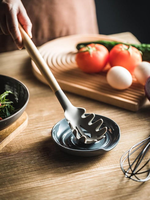 Spoon Holder, Deep Tray Spoon Rest for Preventing Sauce Spillage, Utensils Holder for Spatula, Coffee Spoon, Kitchen