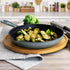 MegaChef Round 10.25 Inch Enameled Cast Iron Skillet, Gray