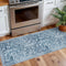 Vintage Washable 2x5 Rug, Blue and White Hallway Runner, Super Soft Non-Slip