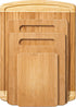 Set 4 Bamboo Cutting Board of - Wooden Cutting Boards for Kitchen with Juice Groove - Large Butcher Block, Cheese Board