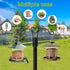 2-Pack 60 Inch Hummingbird 5 XDW-GIFTS Shepherds Hooks for Outdoor, Heavy Duty Bird Feeder Pole, Garden Pole