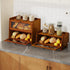 Countertop, Counter BAMBANG Bread Box for Kitchen Bamboo Bread Box for Homemade Bread, Wooden Farmhouse Bread Storage