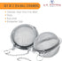 U.S. Kitchen Supply 2 Premium Stainless Steel Tea Ball Strainer Infusers, 2.1" Size, Extra Fine Mesh
