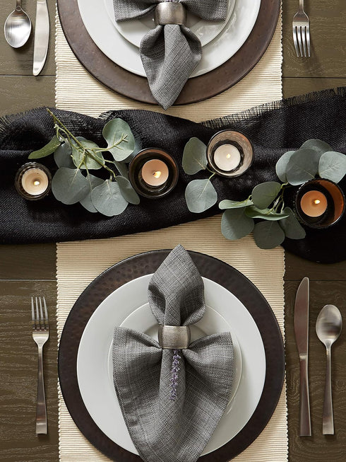 DII Gray Variegated Tabletop Collection Napkin Set, 20x20, 6 Piece