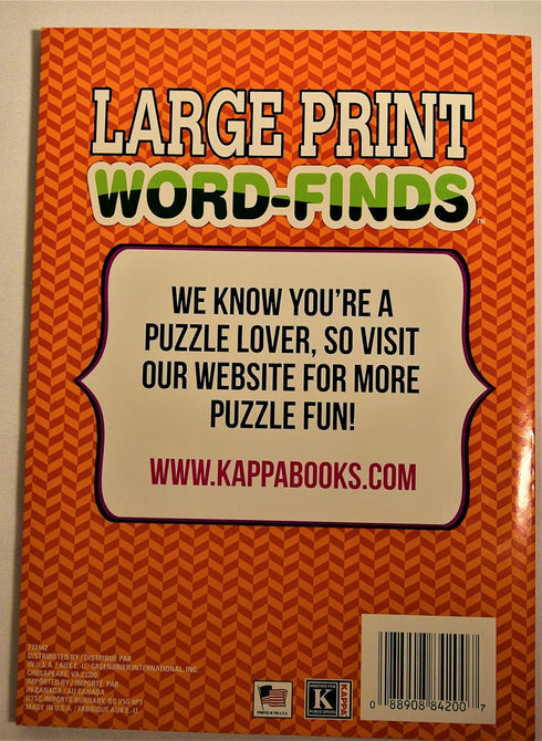 Kappa 3842 Publication Large Print Word-Finds Assorted Volumes, Multi