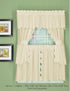 Today's Curtain Orleans Scallop Curtain, Ecru 30" Tier Pair and Tieback, 60" W x 30" L