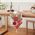 Decorative Christmas Poinsettias Candles Design Tapestry, 13" X 70" Table Runner