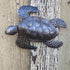 Sea Turtles Beach Metal Art - Set of 2 Nautical Wall Hanging Figurines, Handmade in Haiti, 6 x 7.75 Inches