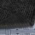 Laura Ashley Butter Chenille Bath Rug, Absorbent Shaggy Bathroom Mat, Non Slip Plush Carpet (20" x 34") Black