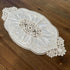 Mausouca Scarf,21 14inch Retro French Oval Doilies, Elegant Velvet Table mats, Coffee Table Tablecloth, Embroidered