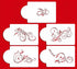 Designer Stencils C480 Five Scroll Cake Stencil Set, Beige/Semi-Transparent