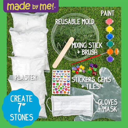 4 Summer 5, 6, 7, 8, 9, Made By Me Mix & Mold Your Own & Make DIY Personalized Stepping Stones, Great Spring & Weekend