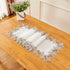 60 inches 16x60) White Linen Table Runner Long, Neutral Earth Tones Beige Lace Vinyl Dresser Scarf for Kitchen Coffee