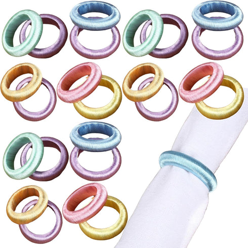 24-Piece Decorative Napkin Rings - Modern Table D cor for Every Occasion - Bulk Napkins for Weddings Holidays Parties