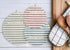 DEMDACO Homemade Striped Cotton Linen Fabric Plate Serving Dish Covers, Set of 3, 11 x 11