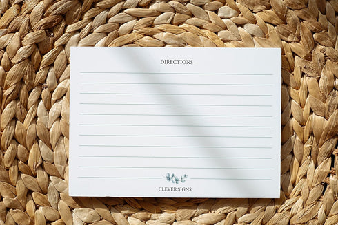 Set of 50 Premium Double Sided Recipe Cards - 4x6 Inches Thick with Plenty of Writing Space for Bridal Shower,