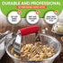 Spring Chef Dough Blender, Heavy Duty Professional Pastry Cutter, Medium Size with Stainless Steel Blades, Red