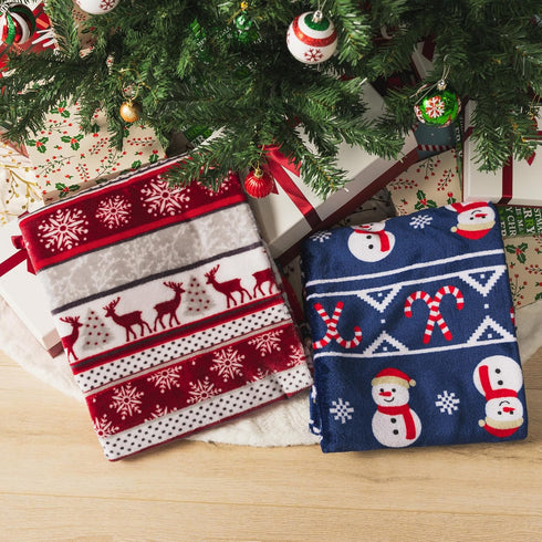 PAVILIA Premium Christmas Sherpa Throw Blanket - Christmas Decoration Reindeers, Fleece, Plush, Warm, Cozy Reversible