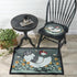 Park Designs My Little White Hen Hooked Chair Pad, Woven Farmhouse Style Seat Cover, Garden Farm Animal Print Seat