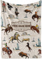 Personalized Cowboy Blanket for Boys, Cute Custom Name Throw for Kids, Classic