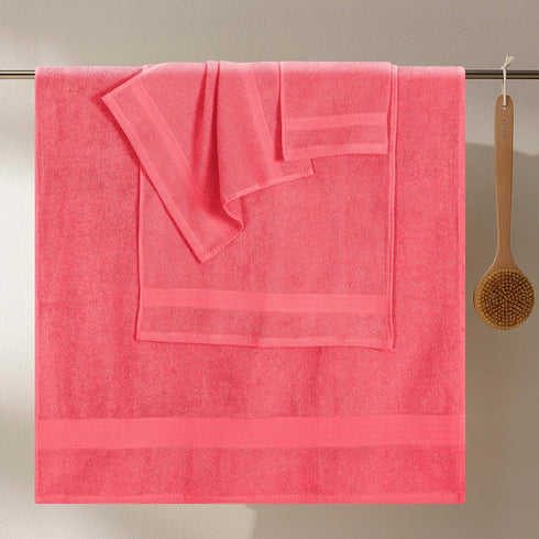 8-Piece Set 100% 2 27x54, 2 16x28, 4 13x13 GLAMBURG Ultra Soft Towel - Pure Ringspun Cotton, Contains Oversized Bath