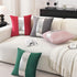 TAOSON Pack 2 2020 Inch of Velvet Decorative Throw Pillow Covers Dark Grey Patchwork with Silver Striped Leather Pillow