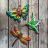 YNGFIL Hummingbird Butterfly Dragonfly Metal Wall Art, 3 Pack 9 Inch Hanging Decor for Indoor Outdoor
