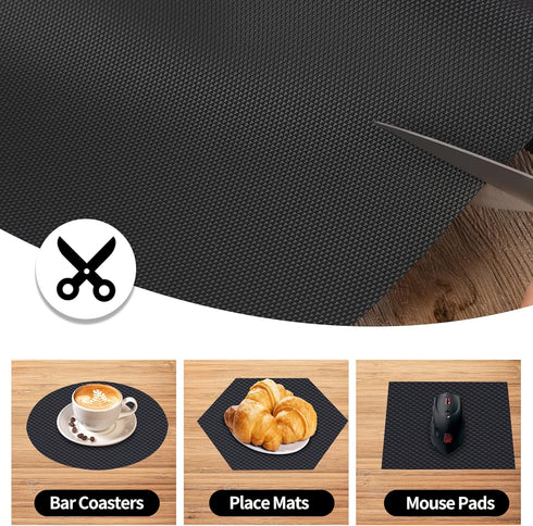 Kitchen Shelf Liner Drawer Liners, Non-Adhesive Waterproof Fridge Mats with Strong Durable Kitchen Cabinets Mat for