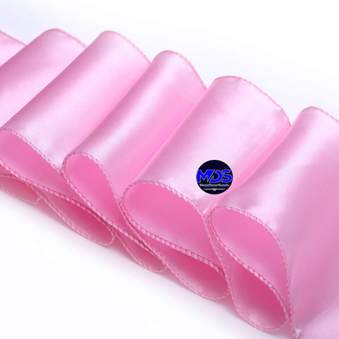 MDS Pack of 50 PCS Satin Chair Sashes, Charmeuse Sateen Dining Chair Bows for Wedding Party Decoration, 7 x 108 Inch,