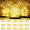 SmilingTown 15 Packs 20 LED Fairy Lights Battery Operated - 6.6FT Silver