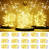 SmilingTown 15 Packs 20 LED Fairy Lights Battery Operated - 6.6FT Silver
