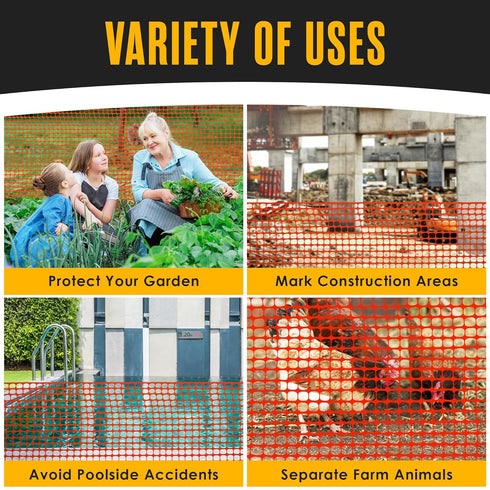 4'x100' 1 Houseables Plastic Mesh Fence, Construction Barrier Netting, Orange, Feet, Roll, Garden Fencing, Fences Wrap