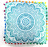 16" CRAFT KALA Green Ombre Large Hippie Mandala Meditation Floor Ottoman Pillow Cushion Pouf Cover Square Poufs