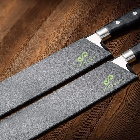 EVERPRIDE 12 Inch Chef Knife Guard Set, 2-Piece Blade Edge Cover Sheaths for Chef’s Knives, BPA-Free