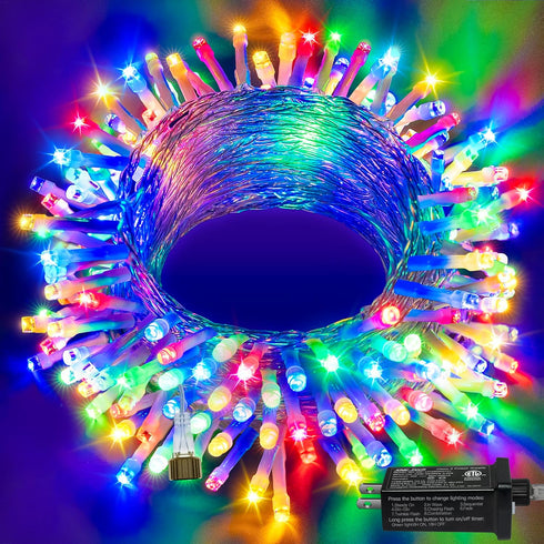 Ollny 120LED 40FT Christmas Lights, Waterproof Connectable String Lights with Timer 8