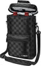 opux 2 Bottle Wine Tote Carrier, Insulated Leakproof Cooler Bag for Travel, Picnic, Black