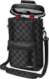 opux 2 Bottle Wine Tote Carrier, Insulated Leakproof Cooler Bag for Travel, Picnic, Black