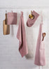 DII 100% Cotton Solid Chambray Kitchen Set, Barn Red, 2 Piece Potholders