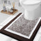 OLANLY Luxury Toilet Rugs U-Shaped, 24x20 Extra Soft Absorbent Microfiber Bathroom Rugs, Non-Slip Plush Bath Mat