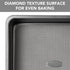 Square Cake Pan, Nonstick Baking Pan for Bread or Brownie, 9x9 Inch Bakeware Set of 2 with Diamond Texture