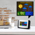 RCA Weather Station Alarm Clock, Full-Color Display with Time, Date, Temperature, Humidity, and Weather Forecast
