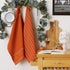 DII Fall Harvest Dishtowel Set, Burnt Orange, 3 Piece, 18x28 Size