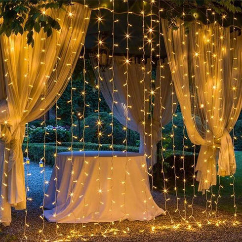 Magictec 300 8 LED Curtain String Light, Lighting Modes Fairy Twinkle String Lights Wedding Party Home Garden Bedroom